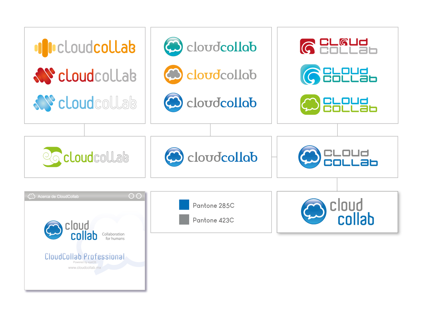 logotipo Cloud collab proceso de diseño