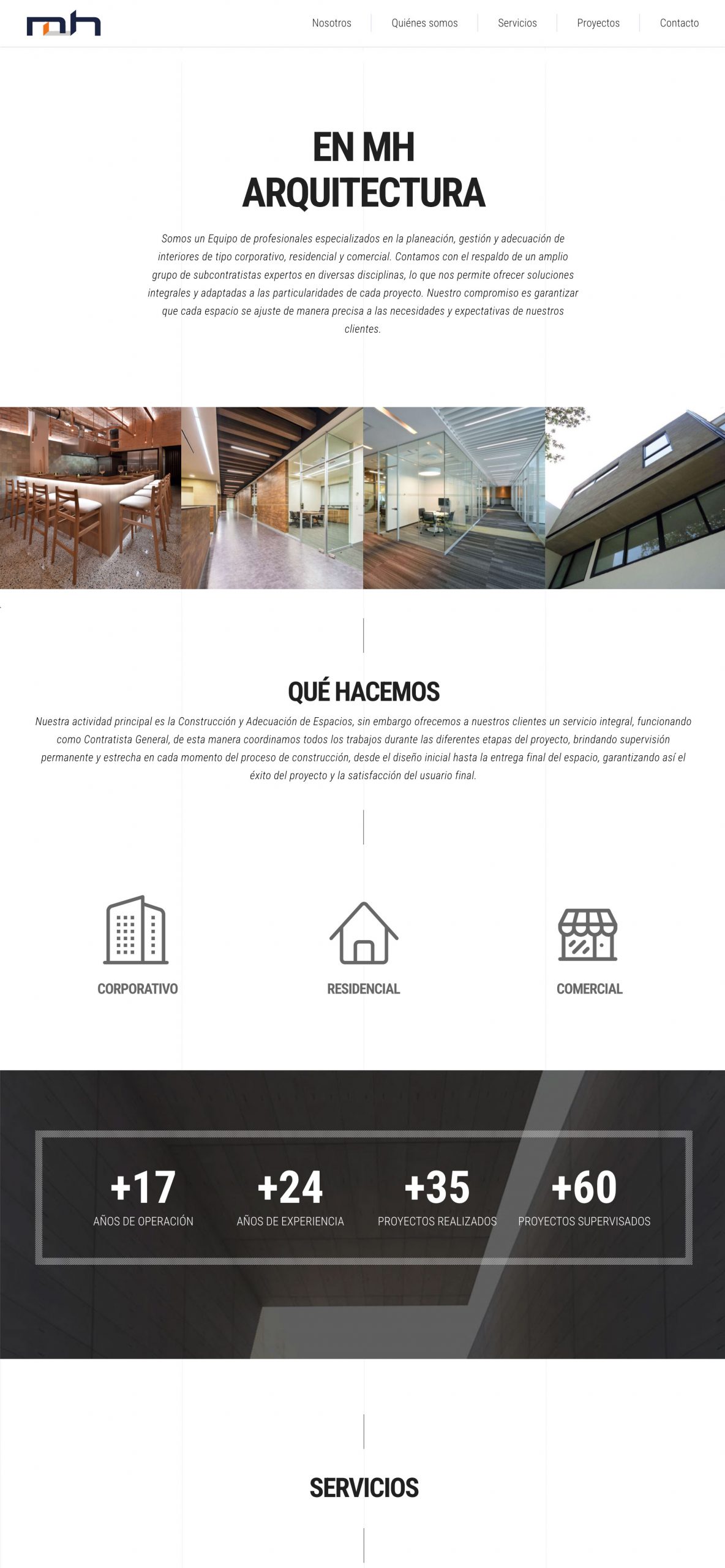 MH Arquitectura website